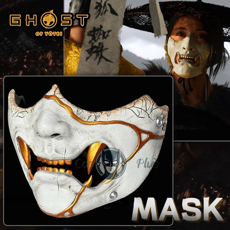 Anime Cosplay Dress - Game Ghost of Yotei Atsu Mask