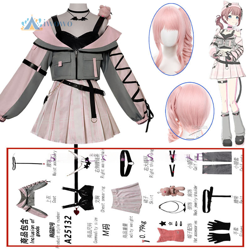 Anime Cosplay Pink - Little Devil Akiyama Mizuki Cosplay PJSK