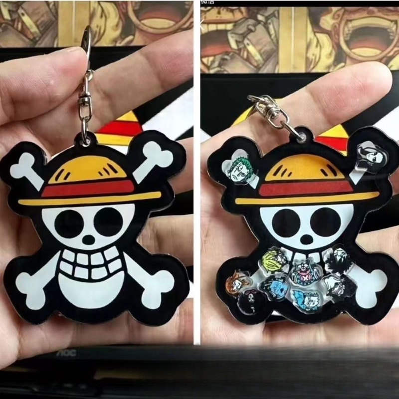 One Piece keychain Luffy straw - One Piece Straw Hat ulasan dan harga