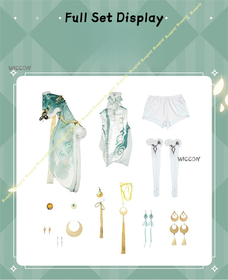 Genshin Impact Costume Zibai C - Anime Cosplay High Quality ulasan dan harga