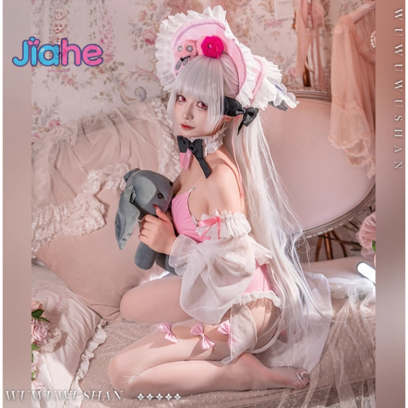 USS Halford Game Azur Lane Cos - Anime Cosplay Pink ulasan dan harga