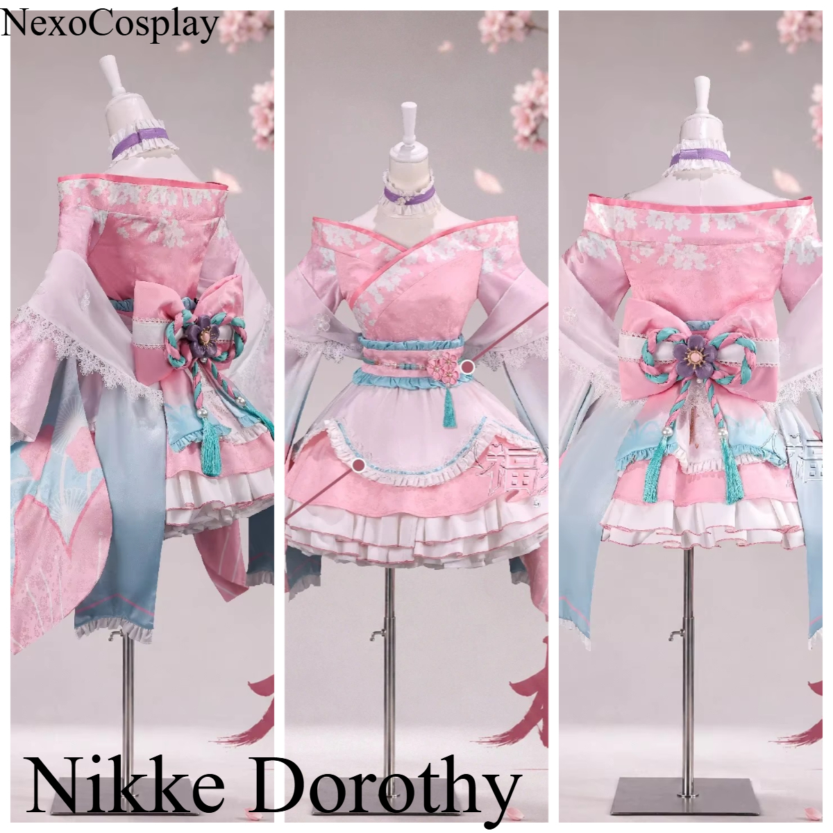 Nikke Dorothy Cosplay Costume  - Anime Cosplay Pink ulasan dan harga