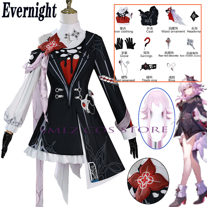 Newly Evernight Cosplay Honkai - Anime Cosplay Costumes Female ulasan dan harga