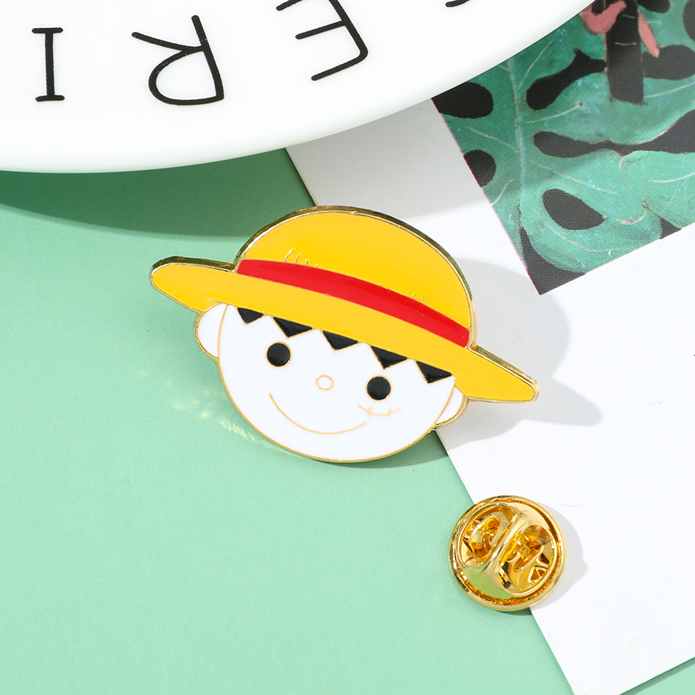 One Piece Brooch Anime Cartoon - One Piece Straw Hat ulasan dan harga