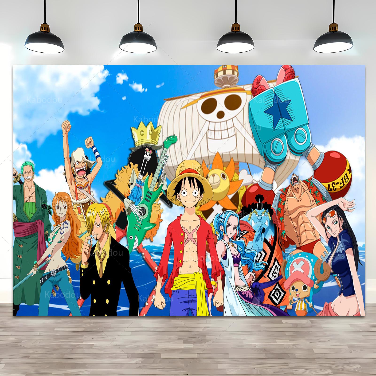 Anime One Piece Luffy Backdrop - Anime Cosplay Pokemon ulasan dan harga