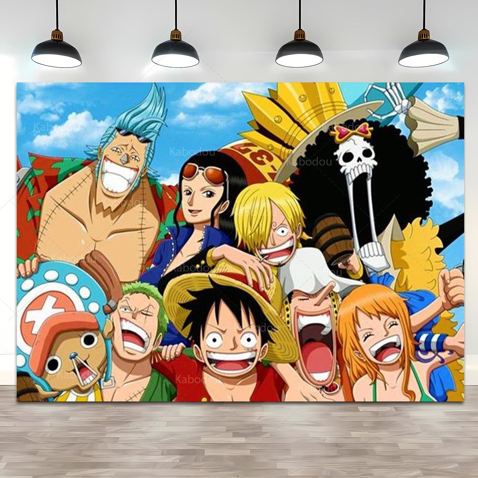 Anime One Piece Luffy Backdrop - Anime Cosplay Pokemon ulasan dan harga