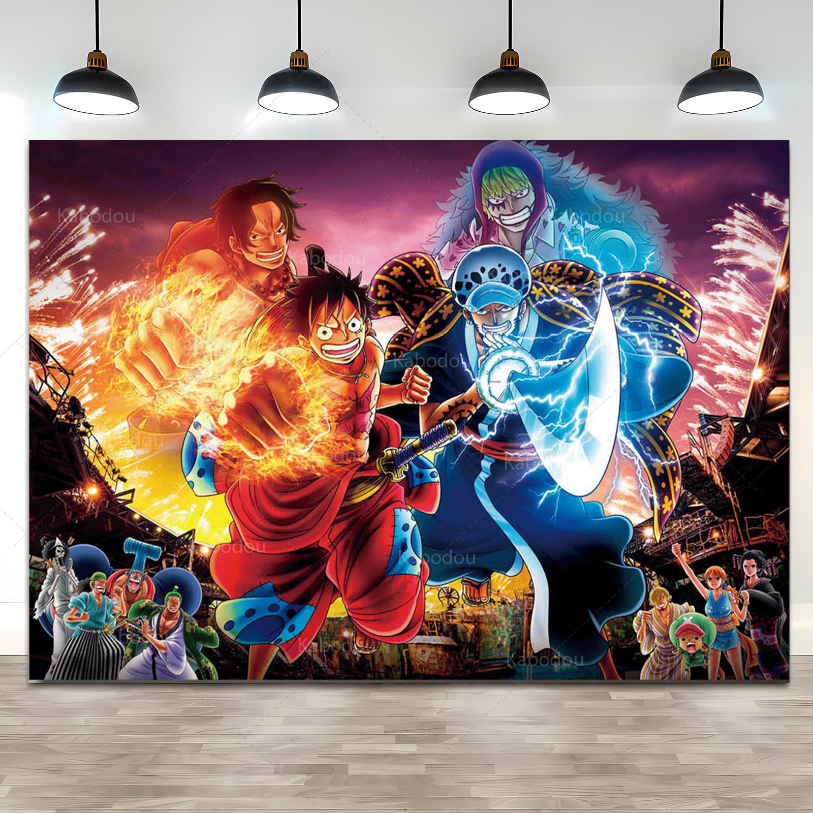 Anime One Piece Luffy Backdrop - Anime Cosplay Pokemon ulasan dan harga