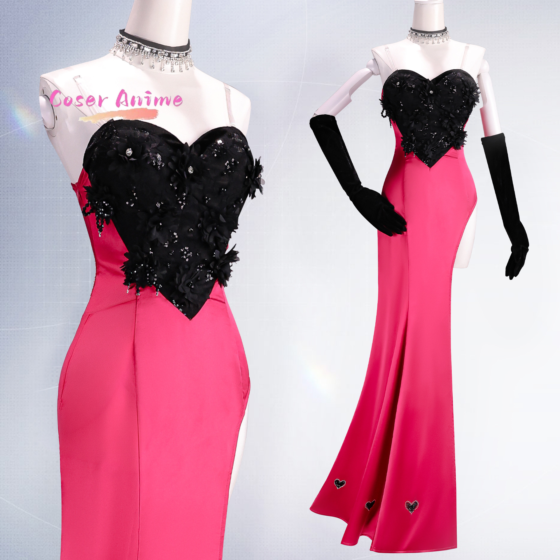 Angel Dust Cosplay Costume Uni - Anime Cosplay Dress ulasan dan harga