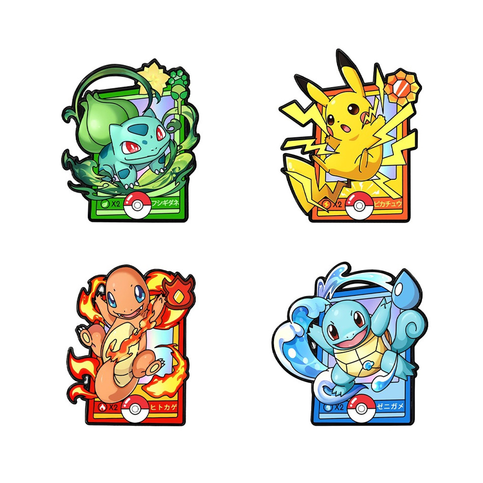 4Pcs Pokemon Enamel Pins Set,  - Anime Cosplay Pokemon ulasan dan harga