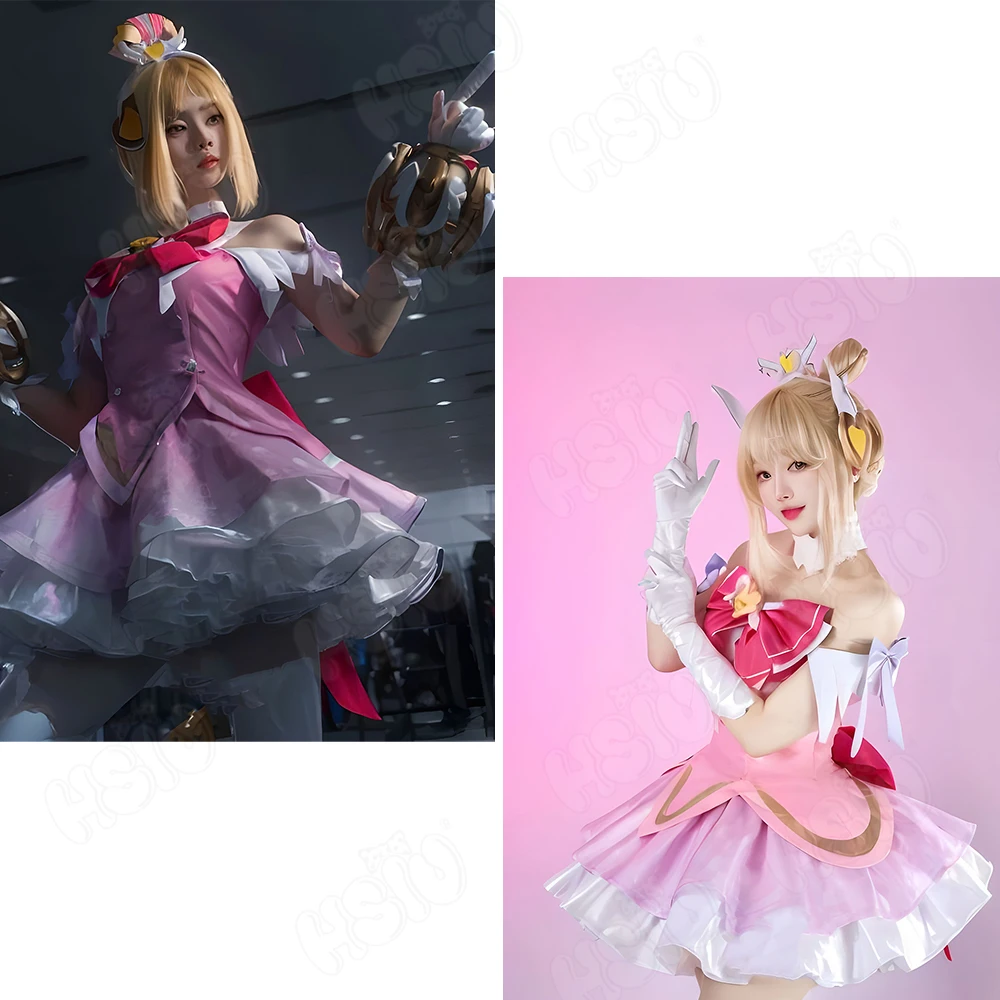 Juno Cosplay Costume Wig HSIU  - Anime Cosplay Pink ulasan dan harga