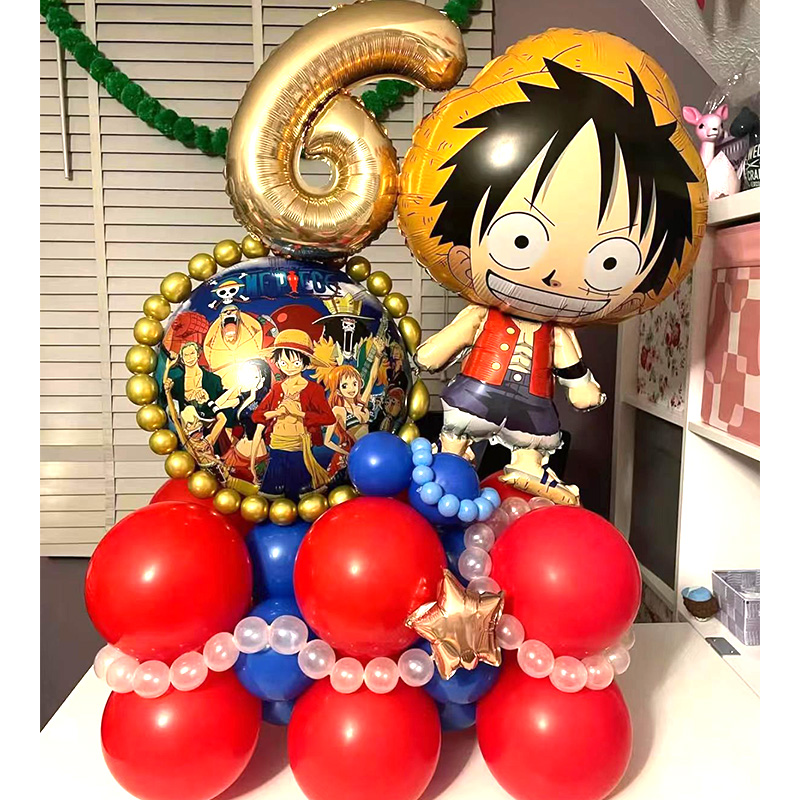 Cartoon One Piece Balloons Set - One Piece Straw Hat ulasan dan harga