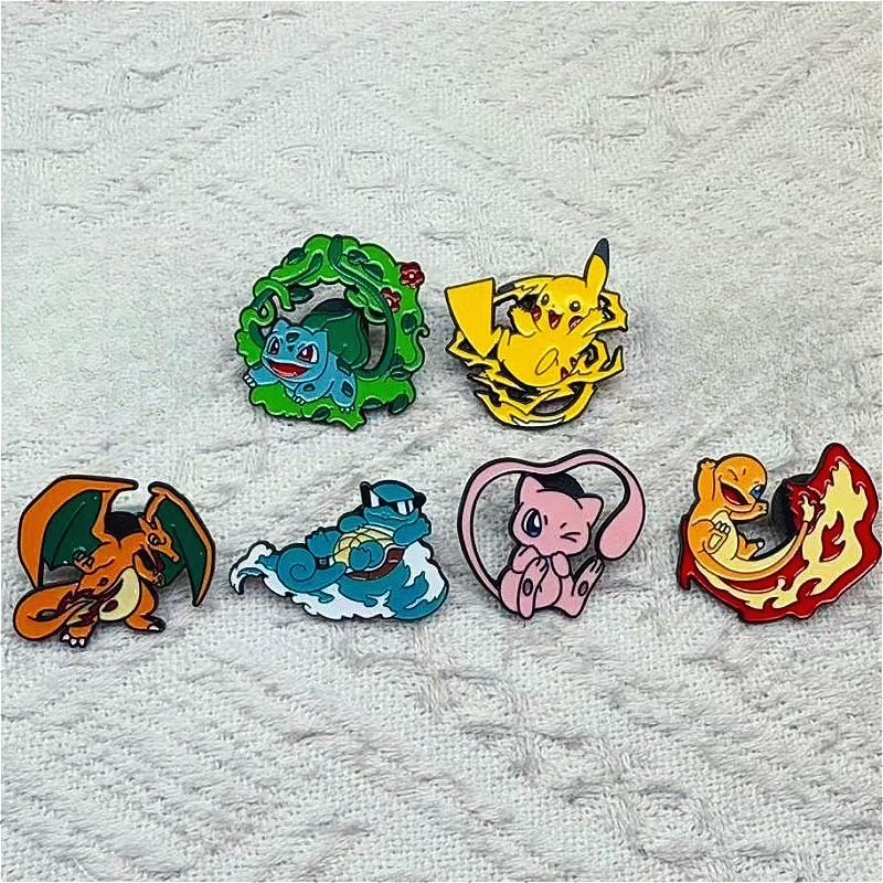 6pcs Anime Pins Set Pokemon En - Anime Cosplay Pokemon ulasan dan harga